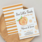 Invitation Baby shower de couples d'aquarelle Sweet Peach