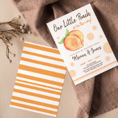 Invitation Baby shower de couples d'aquarelle Sweet Peach