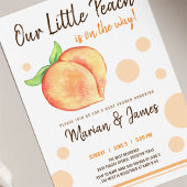 Invitation Baby shower de couples d'aquarelle Sweet Peach