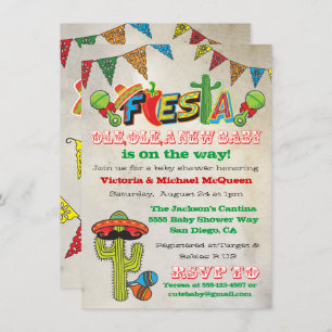 Invitation Baby shower de couples de fêtes mexicai