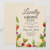 Invitation Baby shower de couples de producteurs agricoles lo (Devant / Derrière)