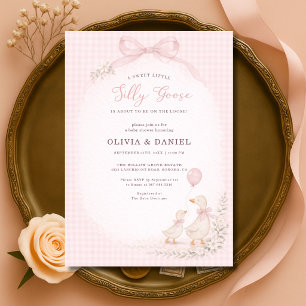 Invitation Baby Shower de couples Silly Goose Rose