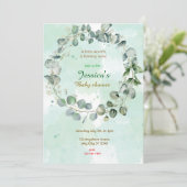 Invitation Baby shower de couronne (Debout devant)