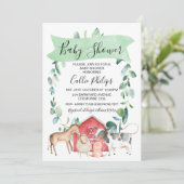 Invitation Baby shower de couronne à thème de la ferme Invita (Debout devant)