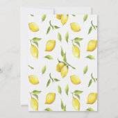 Invitation Baby shower de couronne de citron (Dos)