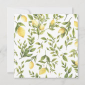 Invitation Baby shower de couronne de citron et de (Dos)