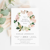 Invitation Baby shower de couronne de printemps de
