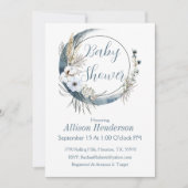 Invitation Baby shower de couronne de saumons gris (Devant)