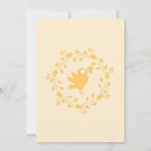 Invitation Baby shower de couronne florale (Dos)