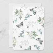 Invitation Baby shower de couronne florale de papillons de la (Dos)