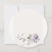 Invitation Baby shower de couronne florale Lilac de prairie r (Dos)