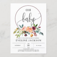 Baby shower de couronne rouge floral marigold auto