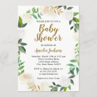 Baby shower de courroie de couleur or bleu