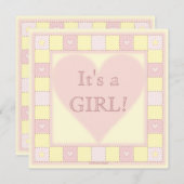 Invitation Baby shower de courtepointe pour bébé (Devant / Derrière)