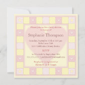 Invitation Baby shower de courtepointe pour bébé (Dos)