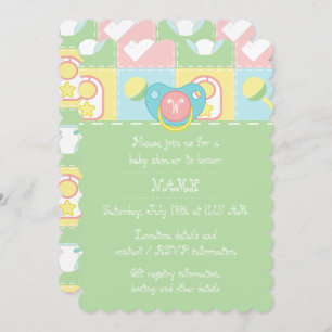 Invitation Baby shower de courtepointe pour bébé