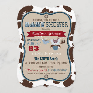 Invitation Baby shower de Cowboy Bandanna Jumper