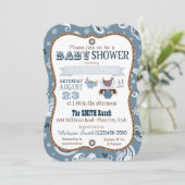 Invitation Baby shower de Cowboy Bandanna Jumper (Debout devant)