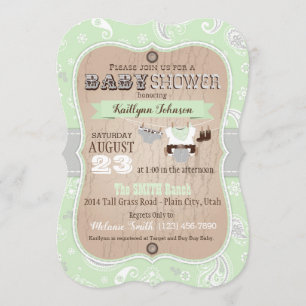 Invitation Baby shower de Cowboy Bandanna Jumper