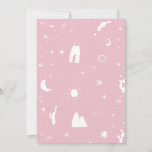 Invitation Baby shower de cowgirl occidentale rose (Dos)