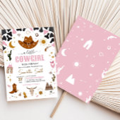 Invitation Baby shower de cowgirl occidentale rose