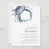 Invitation Baby shower de crabe bleu (Devant)