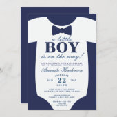 Invitation Baby shower de Cravate Little Boy Bow (Devant / Derrière)