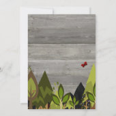 Invitation Baby shower de création de bois rustiqu (Dos)