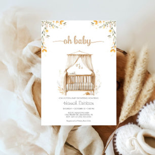 Invitation Baby shower de crèche Neutral Boho tendance