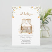 Invitation Baby shower de crèche Neutral Boho tendance (Debout devant)