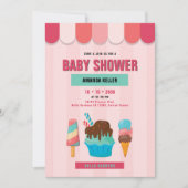 Invitation Baby shower de crème glacée (Devant)