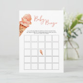 Invitation Baby shower de crème glacée Bingo (Debout devant)
