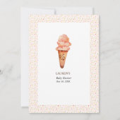 Invitation Baby shower de crème glacée Bingo (Dos)