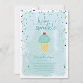 Invitation Baby shower de crème glacée bleu pour bébé (Devant)