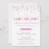 Invitation Baby shower de crème glacée - Fille (Devant)