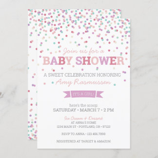 Invitation Baby shower de crème glacée - Fille