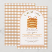 Invitation Baby shower de crêpes d'automne Brunch (Devant / Derrière)