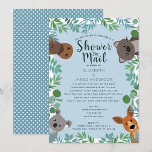 Invitation Baby shower de critères australiens mignons par co