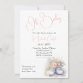 Invitation Baby shower de crottes de bébé blanc (Devant)