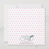 Invitation Baby shower de Cupcake rose (Dos)