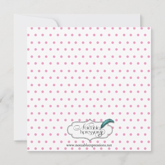 Invitation Baby shower de Cupcake rose (Dos)