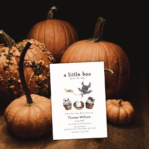 Invitation Baby shower de cupcake Sweet Little Boo Halloween