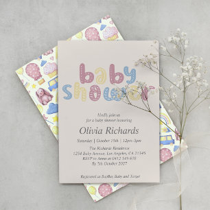 Invitation Baby shower de Cute Boho