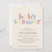 Invitation Baby shower de Cute Boho (Devant)