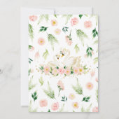 Invitation Baby shower de cygne (Dos)