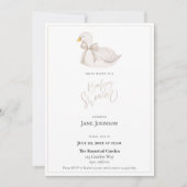 Invitation Baby shower de cygne (Devant)