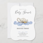 Invitation Baby shower de cygne aquarelle (Devant)