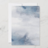 Invitation Baby shower de cygne bleu aquarelle (Dos)