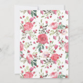 Invitation Baby shower de cygne rose (Dos)