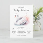 Invitation Baby shower de cygne rustique modifiable (Debout devant)